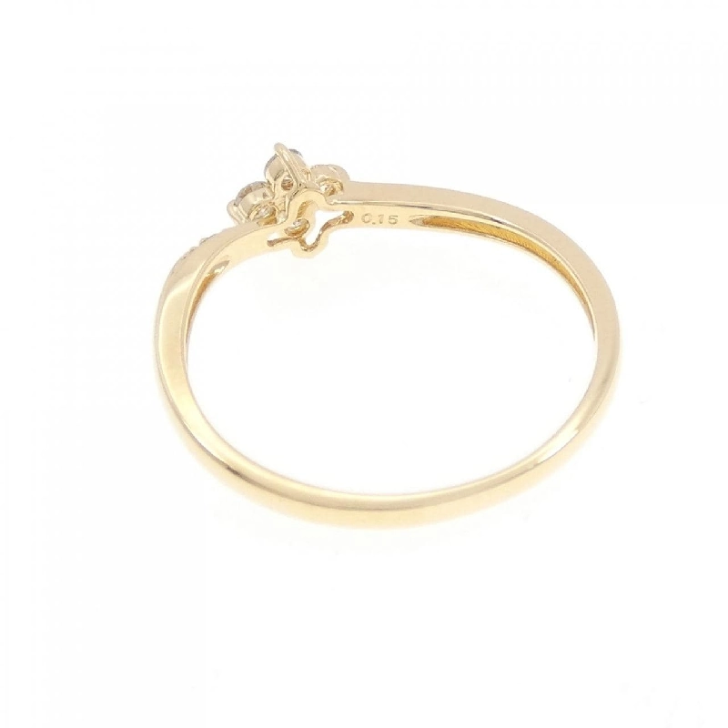 Nhẫn kim cương K18YG hoa 666695