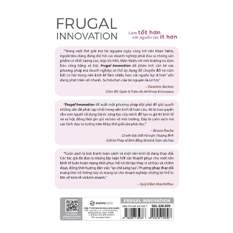 Frugal Innovation - Làm Tốt Hơn Với Nguồn Lực Ít Hơn - Jaideep Prabhu, Navi Radjou 296492