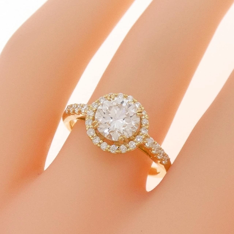 Nhẫn kim cương K18YG 1.023CT G SI1 EXT H&C - Hàng hiệu Authentic 879396