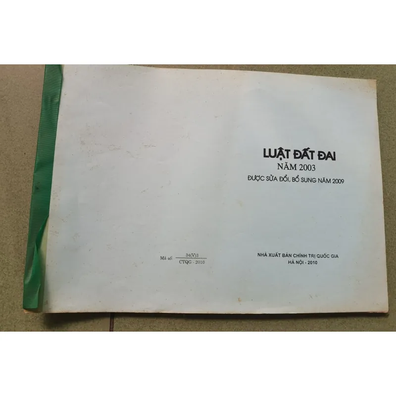 [Sách luật bất động sản] Luật đất đai năm 2003 - Bổ sung năm 2009 1023164