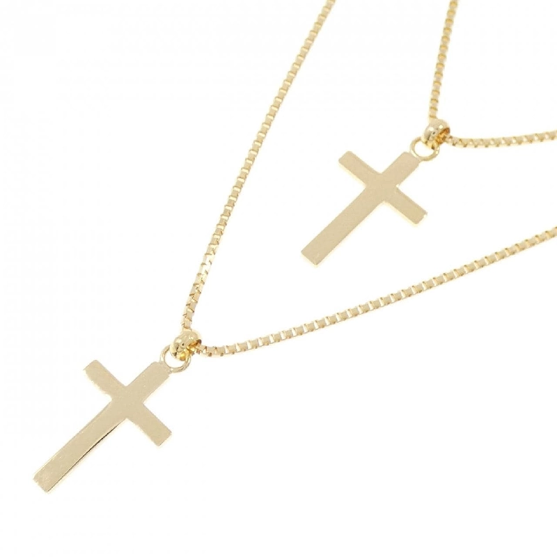 K18YG Dây chuyền hình chữ thập - Hàng hiệu Chính hãng 861578
