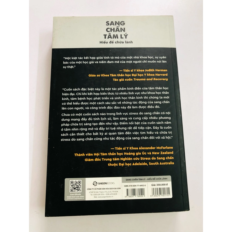  SANG CHẤN TÂM LÝ – HIỂU ĐỂ CHỮA LÀNH Tác giả: Bessel Van Der Kolk  482844