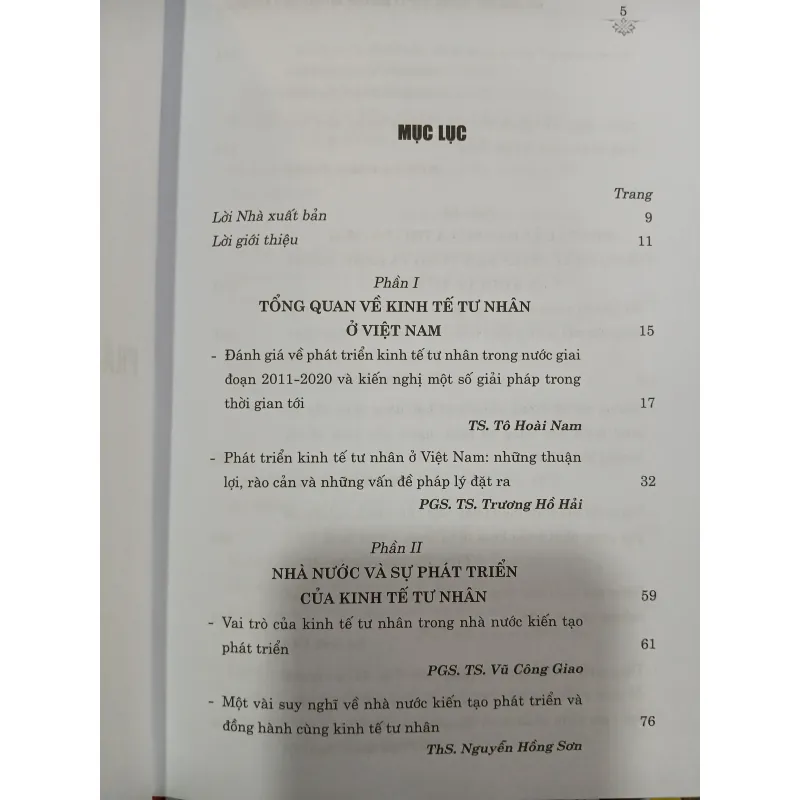 XÂY DỰNG MÔI TRƯỜNG PHÁP LÝ BẢO ĐẢM SỰ PHÁT TRIỂN BỀN VỮNG & LÀNH MẠNH CỦA KINH TẾ TƯ NHÂN 977400