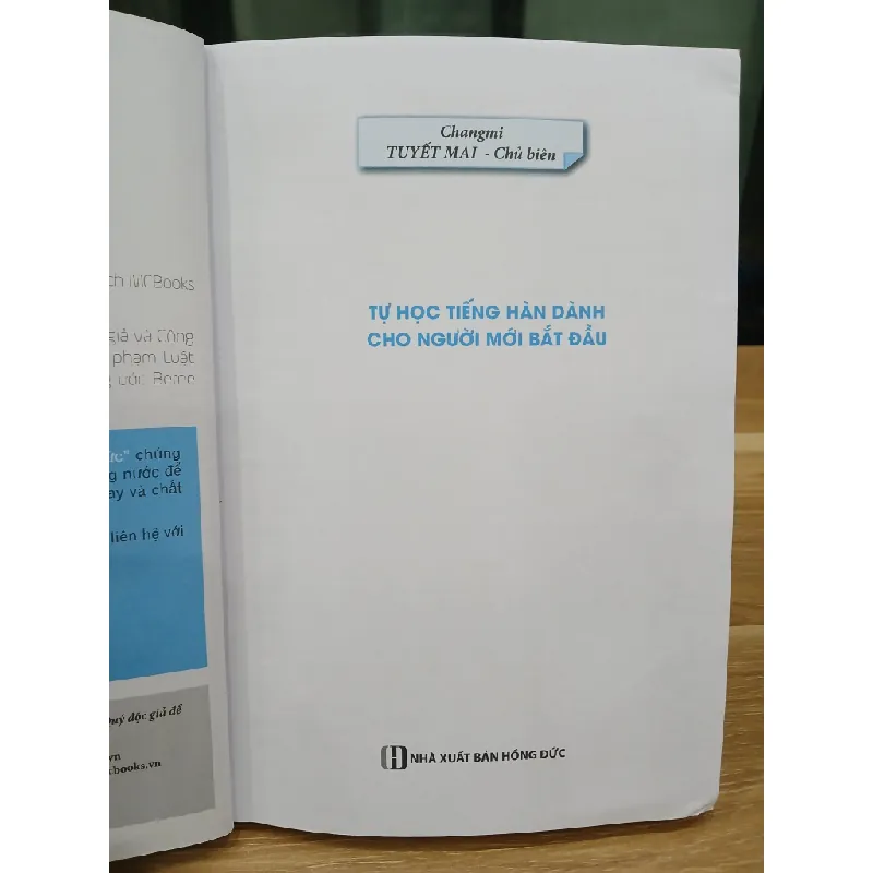 Tự học tiếng Hàn dành cho người mới bắt đầu – Chủ biên: Tuyết Mai (MCBooks) 560782