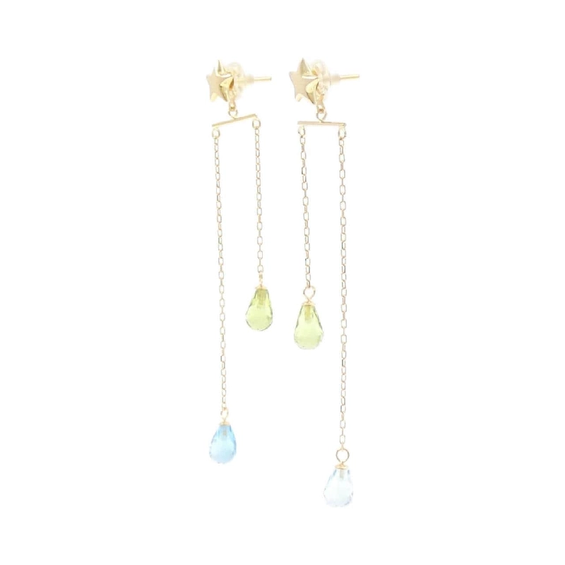 Bông tai Blue Topaz 750YG/K18YG - Hàng hiệu Authentic 865675