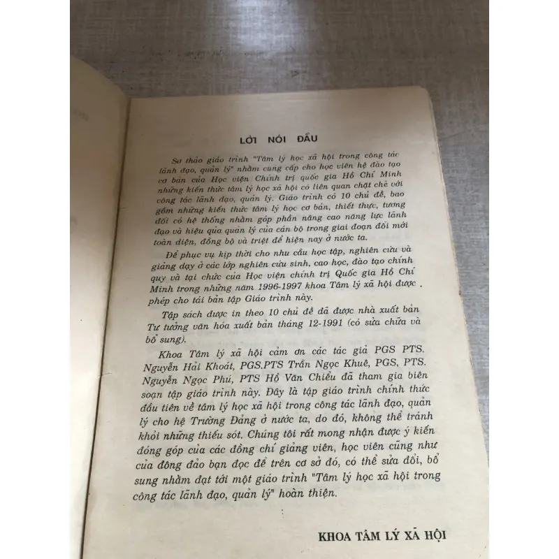 Tâm lý học xã hội trong công tác lãnh đạo quản lý  780670