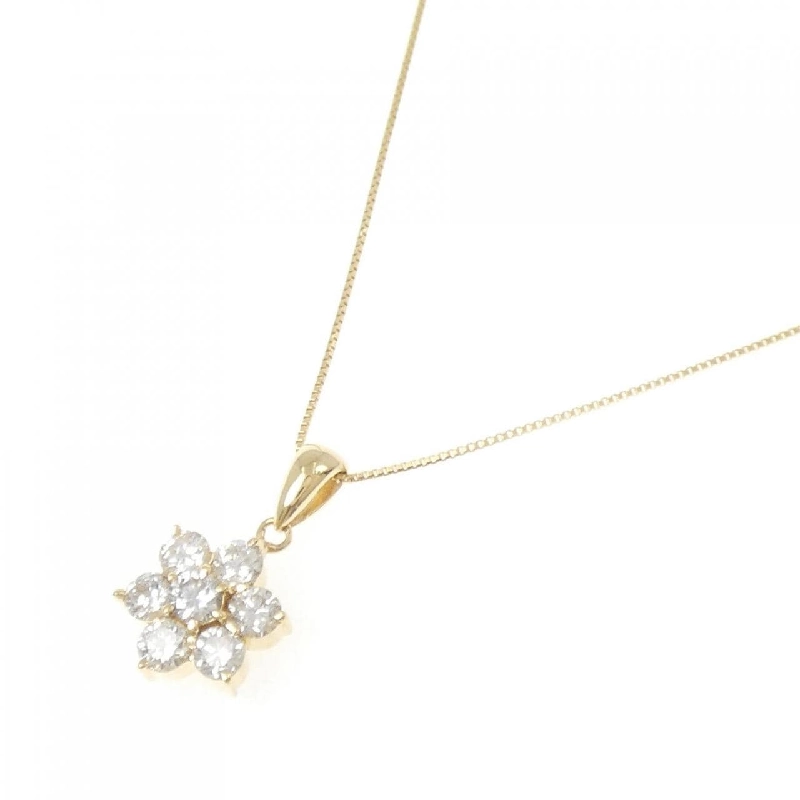 K18YG Hoa Kim Cương Dây Chuyền 1.04CT - Hàng hiệu Chính hãng 858619