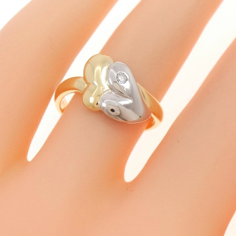 Nhẫn kim cương hình trái tim K18YG/PT 0.03CT - Hàng hiệu chính hãng 855520