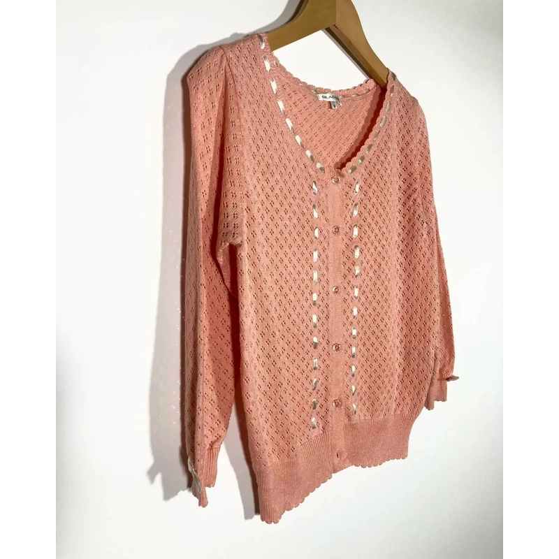 Áo Crochet Hiệu Nhật Brand Glacier, màu hồng cam rất tôn da
Size S M
 448584