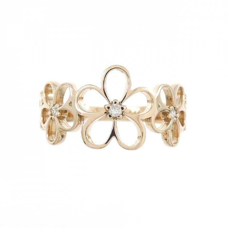 Nhẫn kim cương hoa K18PG 0.04CT 668810