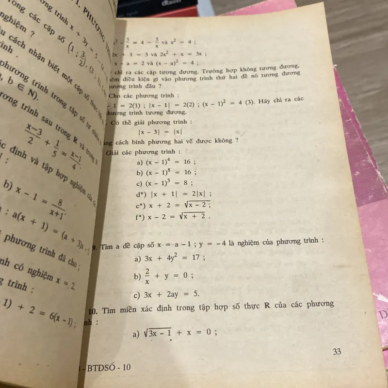 BÀI TẬP ĐẠI SỐ 10 (XB 1998) 993983