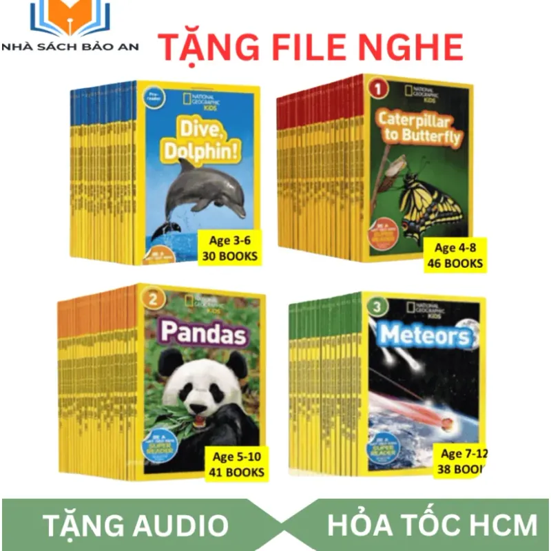 National Geographic kids trọn bộ - Level k, 1, 2, 3, 4 giấy bóng đẹp - tặng Audio 1000807