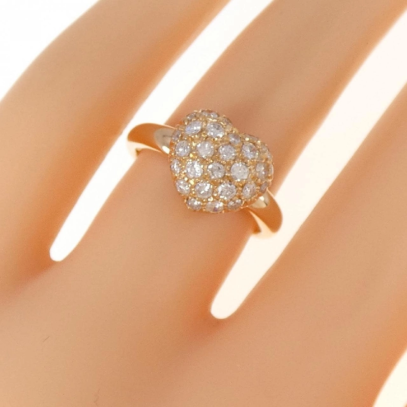 Nhẫn kim cương K18PG hình trái tim 0.54CT 673333