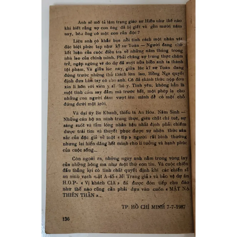 Tiểu thuyết tình báo của Nguyễn Khắc Phục: MẶT NẠ THIÊN THẦN  758896