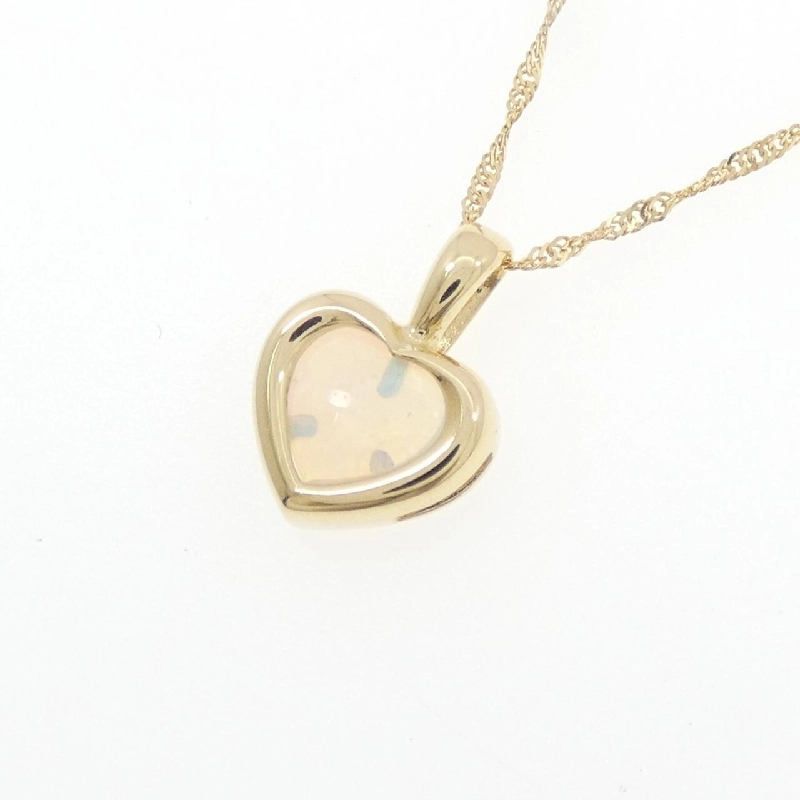 K18YG Mặt Dây Chuyền Hình Trái Tim Opal - Hàng hiệu Chính hãng 857682