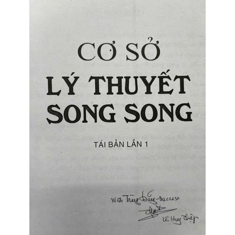 CƠ SỞ LÝ THUYẾT SONG SONG 494039