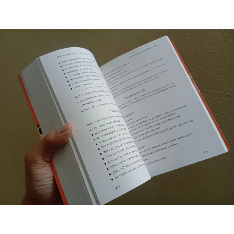 Manager's book of checklists, sách ngoại văn tiếng Anh english book  738992