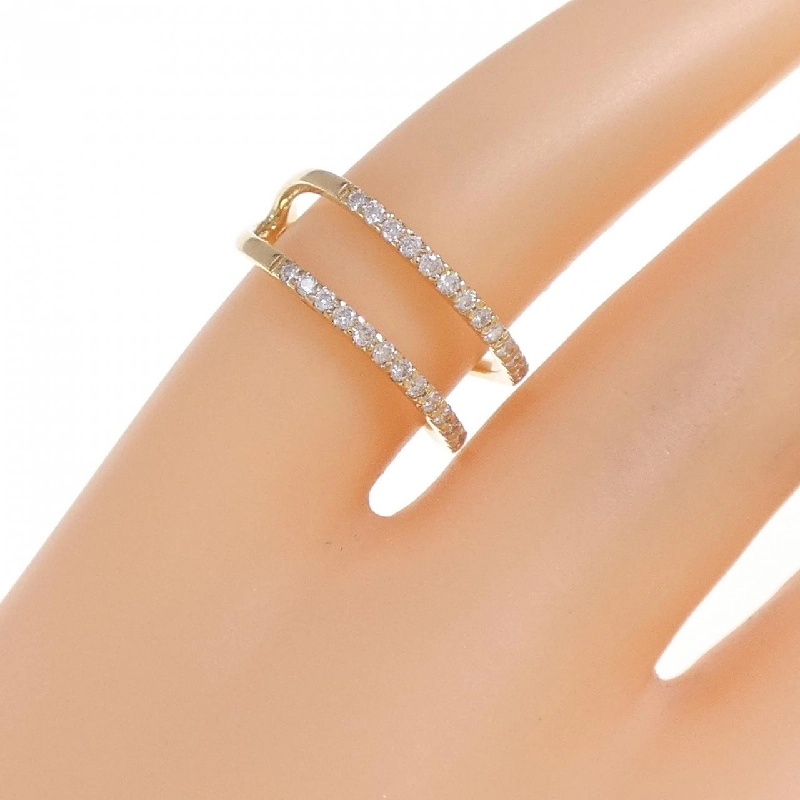 Nhẫn kim cương K18YG 0.16CT 670005