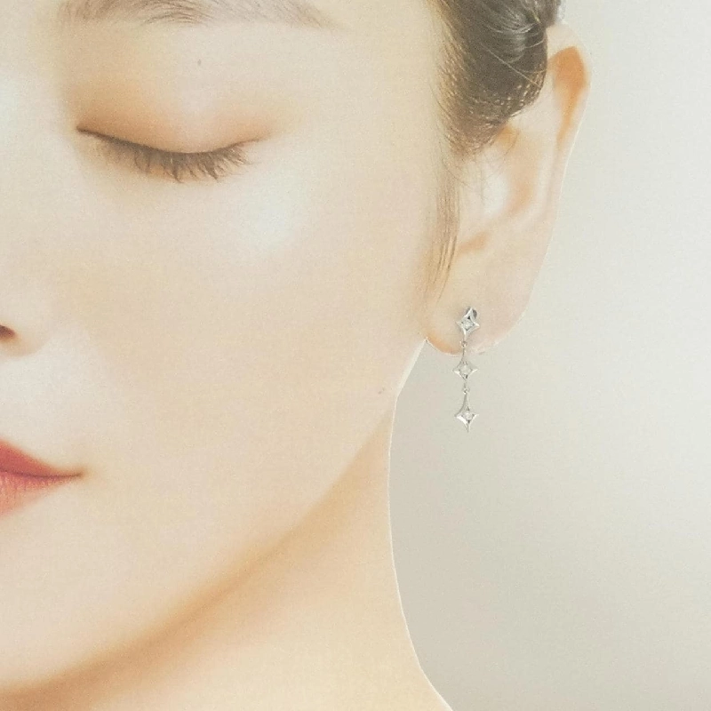 K18WG Bông tai kim cương 0.24CT - Hàng hiệu Authentic 873575