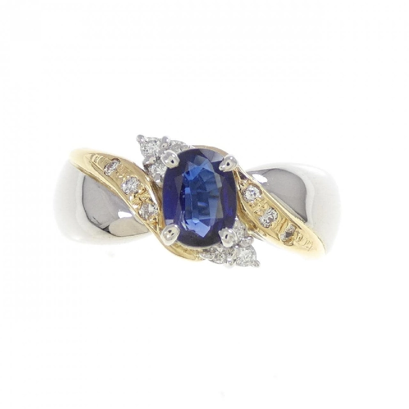 Nhẫn Sapphire PT900/K18YG 0.78CT - Hàng hiệu Chính hãng 849818
