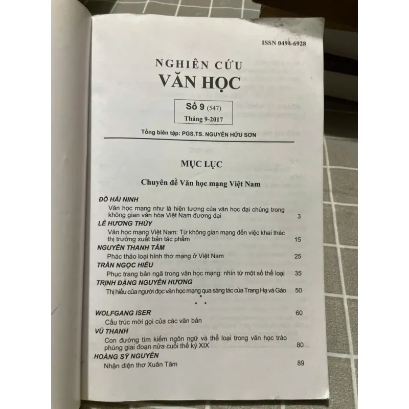 TẠP CHÍ NGHIÊN CỨU VĂN HỌC 2017- KHỔ LỚN 556842