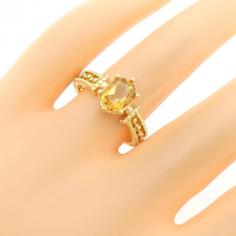 Nhẫn Citrine 750YG 665756