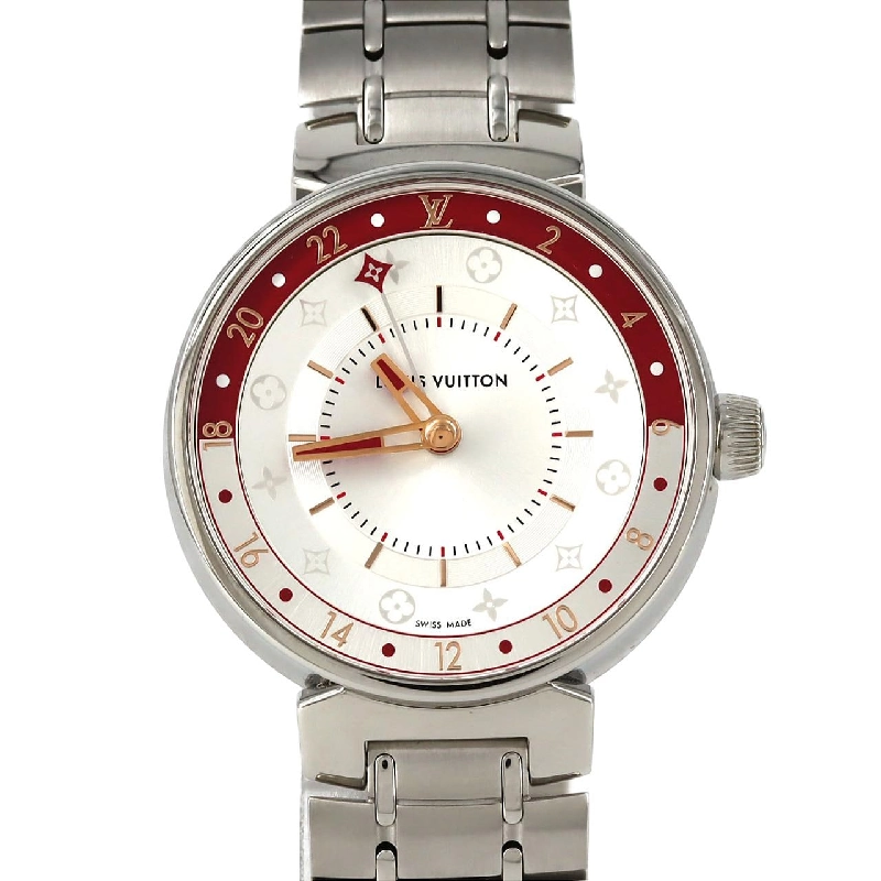 Louis Vuitton Tambour Moon Dual Time QA106 SS Quartz - Hàng hiệu Authentic 873362