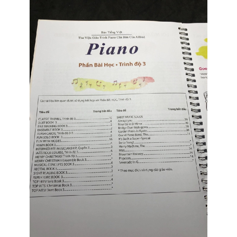 Piano Sách bài học, kỹ thuật, lý thuyết trình độ 3 2017 mới 80% bẩn nhẹ Willard A.Palmer HPB1409 GIÁO TRÌNH, CHUYÊN MÔN 274393