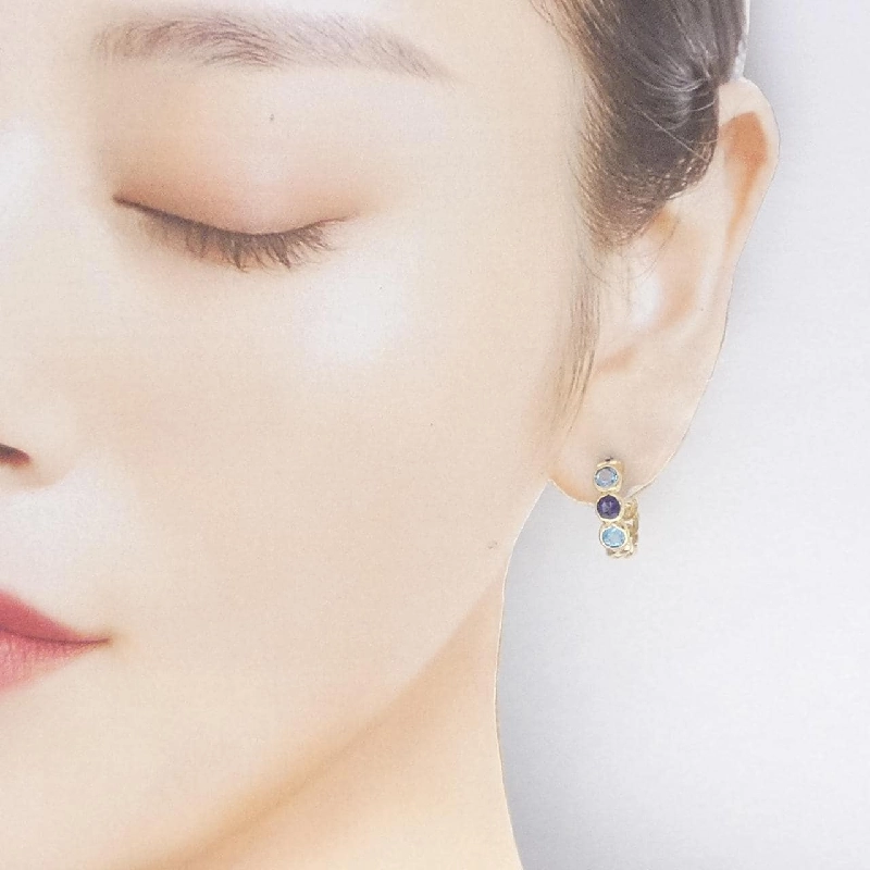 K18YG Iolite Bông tai - Hàng hiệu Chính hãng 867695