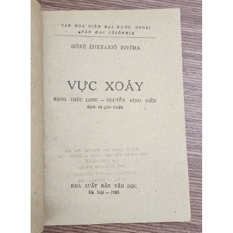 [Tác phẩm văn học Colombia] - VỰC XOÁY

Tác giả H. Rivera 776800