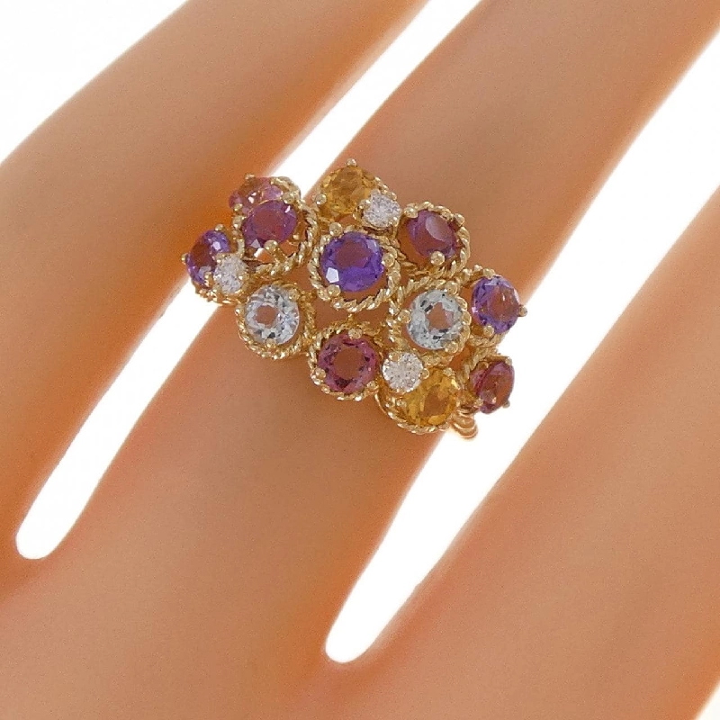 Nhẫn đá màu K18YG - Hàng hiệu Authentic 854853