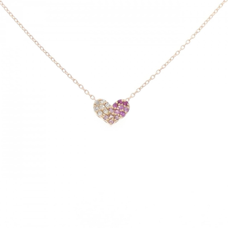 K10PG Heart Sapphire Necklace - Hàng hiệu Authentic 862328