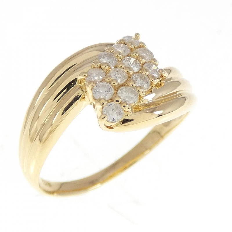 Nhẫn kim cương K18YG 0.32CT 671825