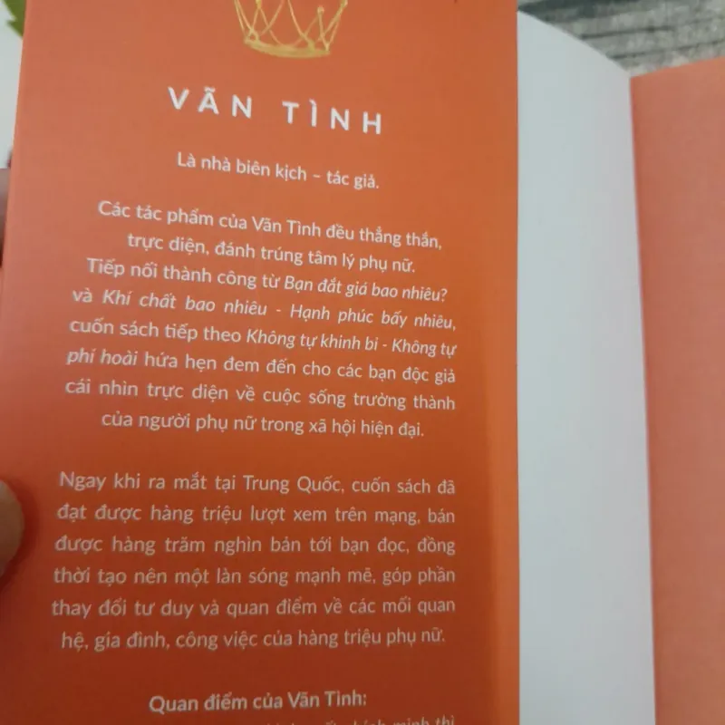 Tác giả VÃN TÌNH- Không tự Khinh bỉ Không tự phí hoài. 788842