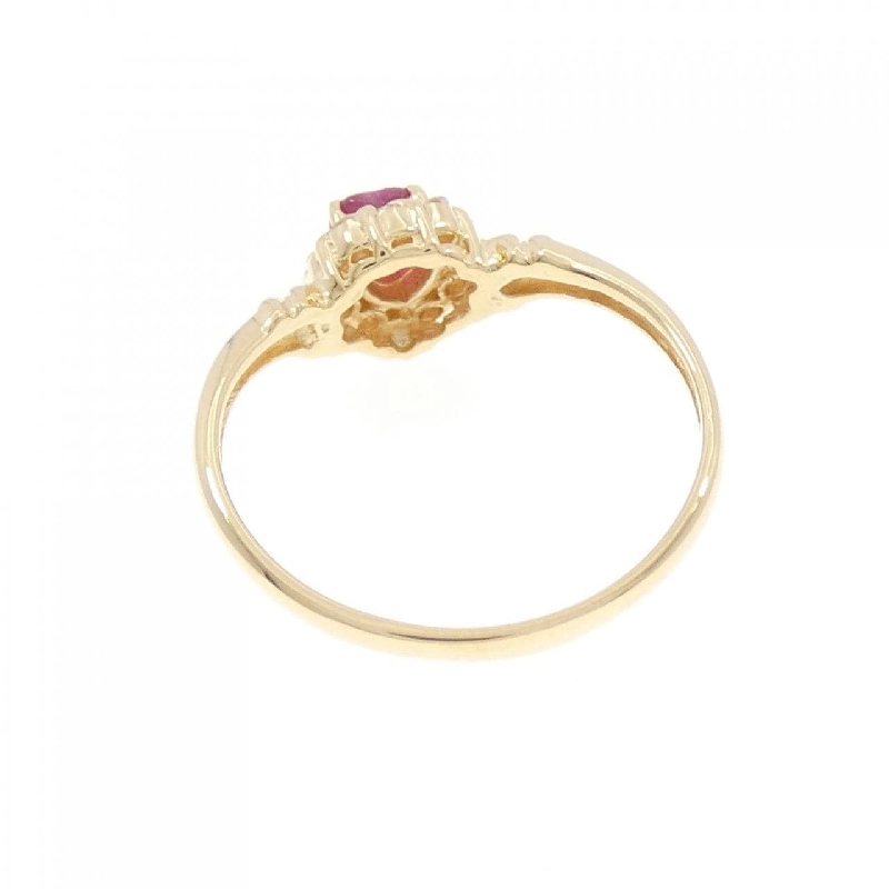 Nhẫn ruby K18YG hình trái tim 668075