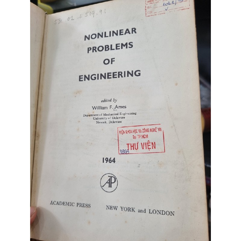 NONLINEAR PROBLEM OF ENGINEERING (EDITED BY WILLIAM F. AMES) 119891