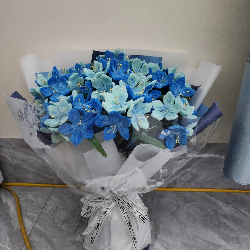 Bó hoa kẽm nhung xanh  495984