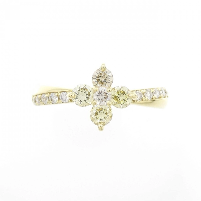 【Sản phẩm mới】Nhẫn kim cương K18YG hình hoa 0.50CT 671563