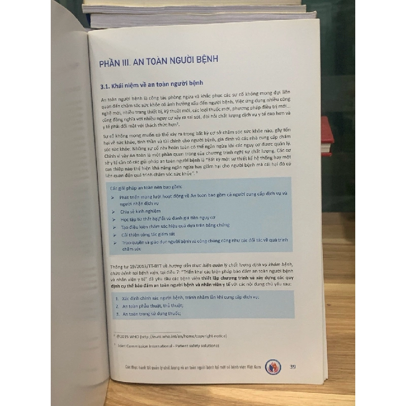 Các thực hành tốt quản lý chất lượng và an toàn người bệnh tại 1 số bệnh VN - Bộ y tế 728038