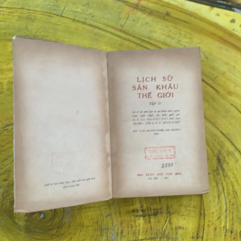 LỊCH SỬ SÂN KHẤU THẾ GIỚI TẬP II 1002919