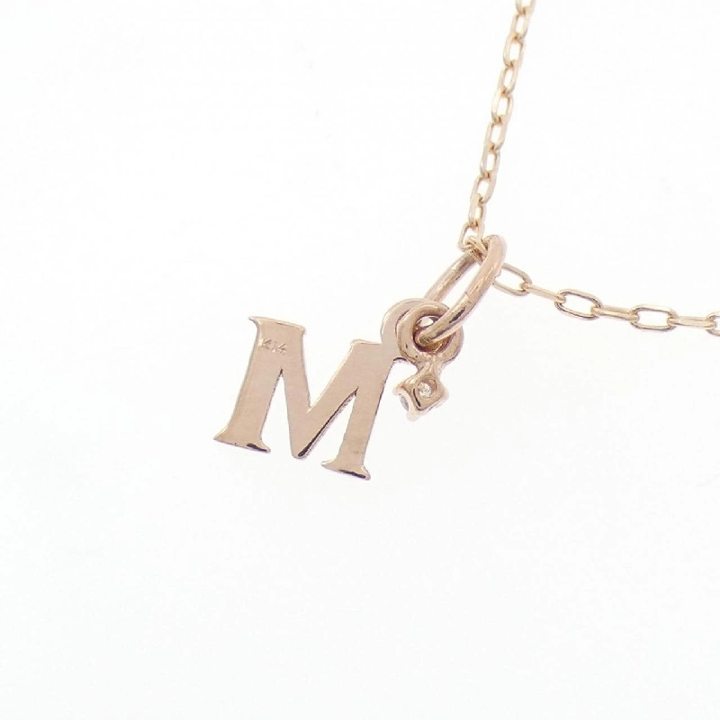 K14PG/K18PG Chữ cái M Dây chuyền Kim cương - Hàng hiệu Chính hãng 858501