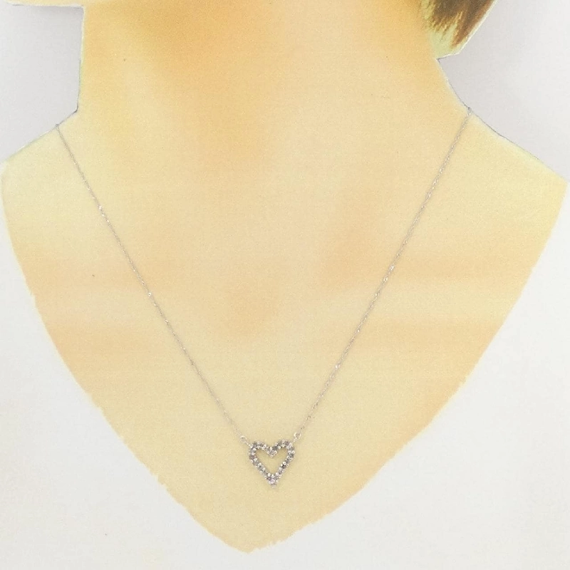K18WG Dây chuyền kim cương hình trái tim 0.50CT - Hàng hiệu chính hãng 858670