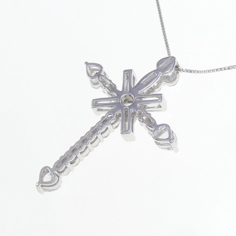 14KWG/K18WG Dây chuyền hình chữ thập Cubic - Hàng hiệu Chính hãng 858604