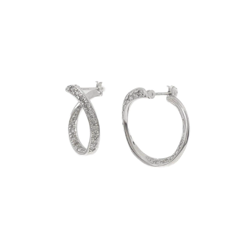 K18WG/K14WG Bông tai kim cương 0.30CT - Hàng hiệu Chính hãng 871008