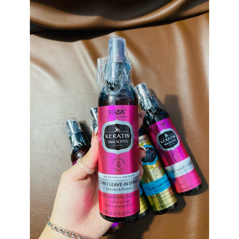 Chai xịt dưỡng tóc Keratin HASK 175ml - 100% chuẩn Auth bao check 455706
