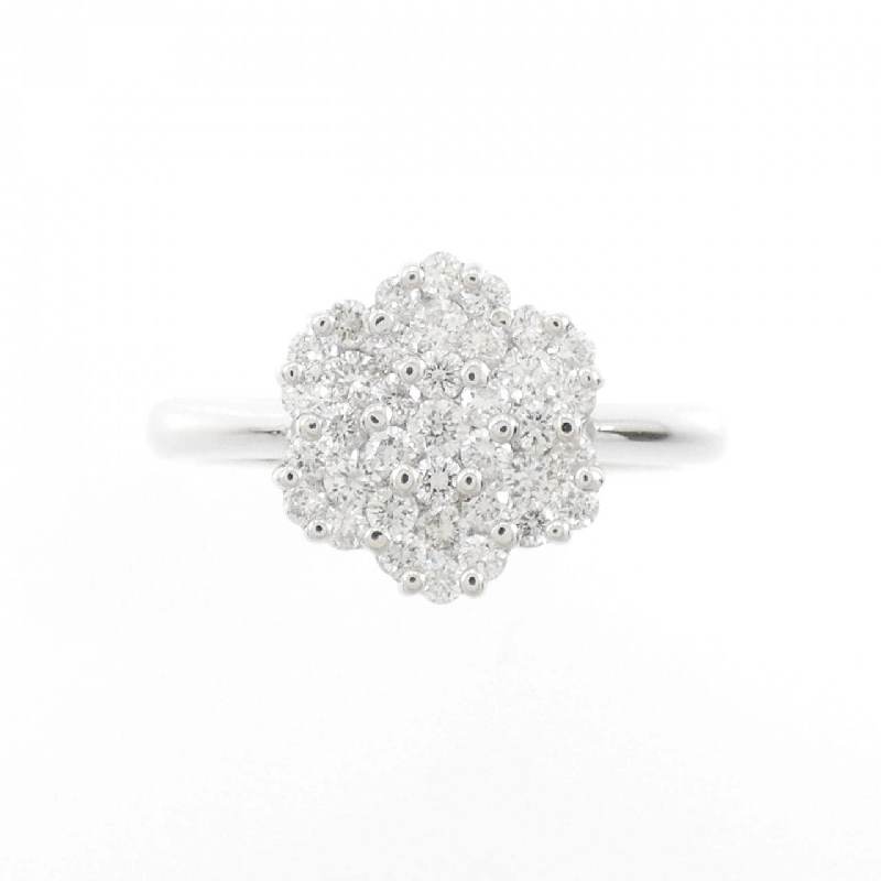 Nhẫn kim cương hoa K18WG 0.50CT 673087