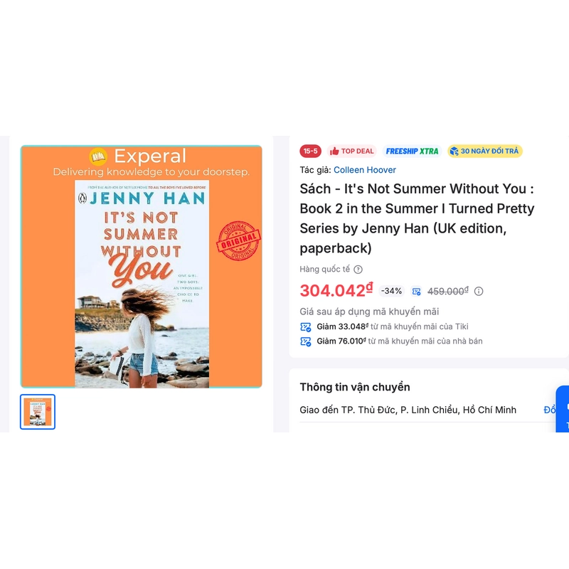It's Not Summer Without You (#2 in The Summer I Turned Pretty Series) - Jenny Han (UK ed.) 451961