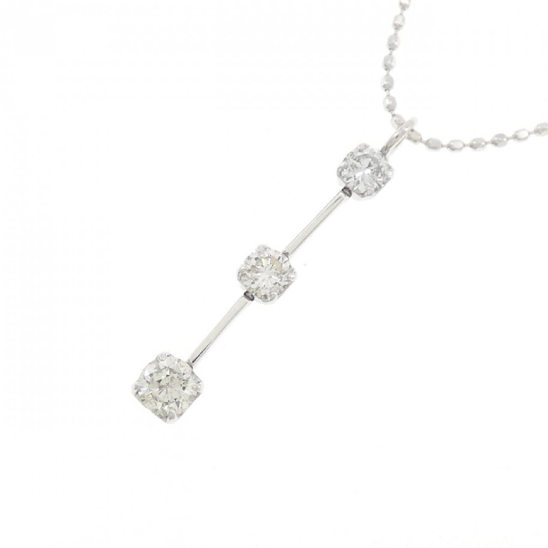 K18WG Dây chuyền kim cương ba viên 0.30CT - Hàng hiệu Chính hãng 863296