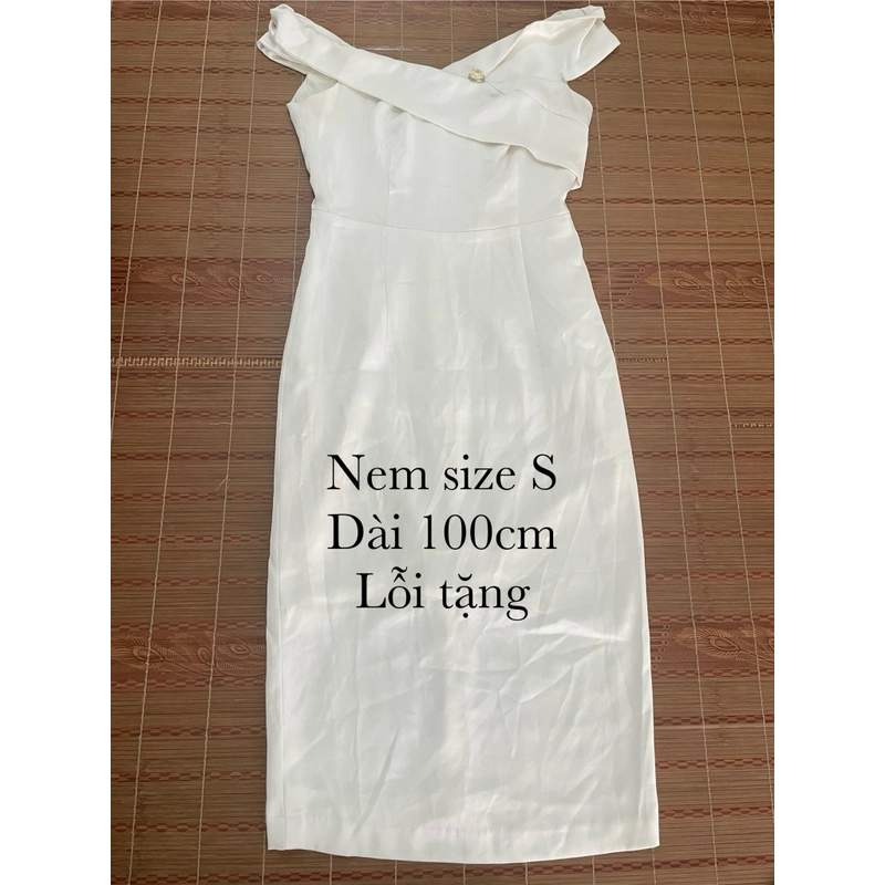 Đầm Nem 2 tiệc, có lỗi, màu trắng 453100
