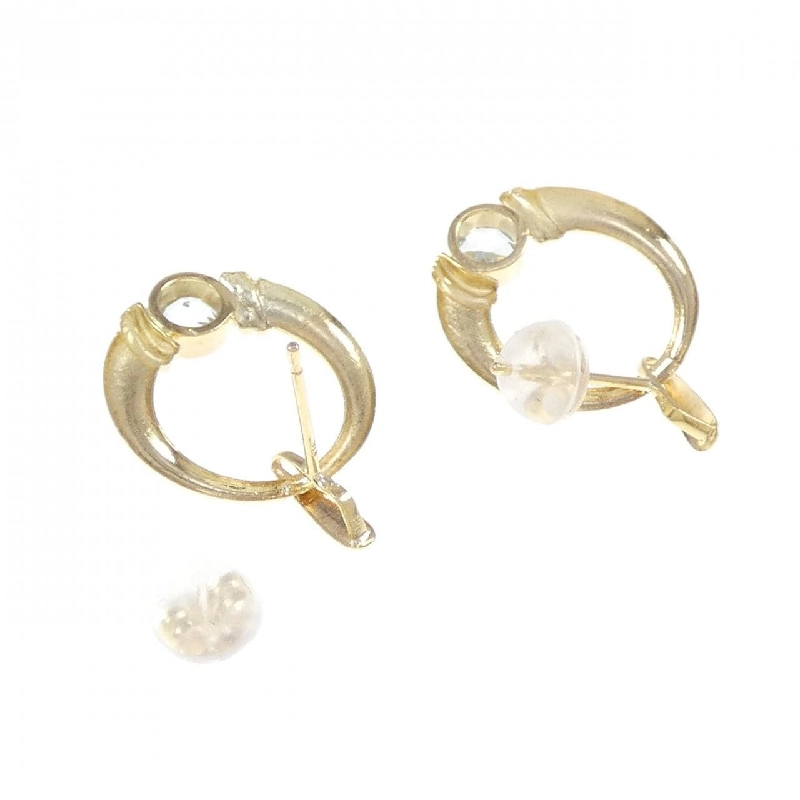 K18YG Blue Topaz Bông tai - Hàng hiệu Chính hãng 870225